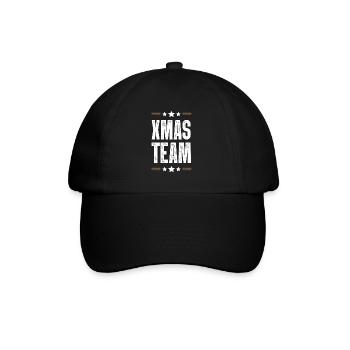 Xmas Team - Baseballkappe - Schwarz/Schwarz - Vorne