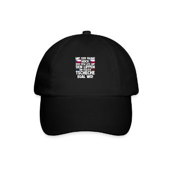 Tschechen Tschechisch Tschechien - Baseballkappe - Schwarz/Schwarz - Vorne