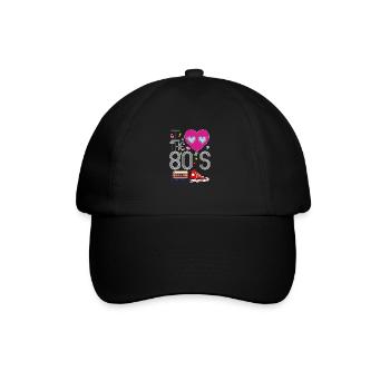 I Herz die achtziger Jahre - Baseballkappe - Schwarz/Schwarz - Vorne