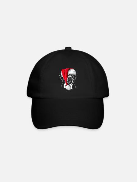 Santa GROSSER SCHWEIZER SENNENHUND Weihnachten - Baseballkappe - Schwarz/Schwarz