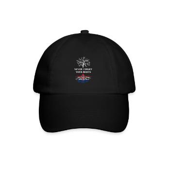 Kroatien Never Forget Your Roots - Baseballkappe - Schwarz/Schwarz - Vorne
