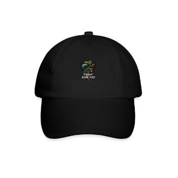 Plant Addicted - Pflanzensüchtig - Baseballkappe - Schwarz/Schwarz - Vorne