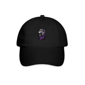 Löwe Leo - Baseballkappe - Schwarz/Schwarz - Vorne