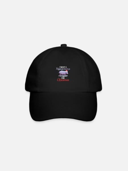 I Want A Hippopotamus for Christmas Baseball - Baseballkappe - Schwarz/Schwarz
