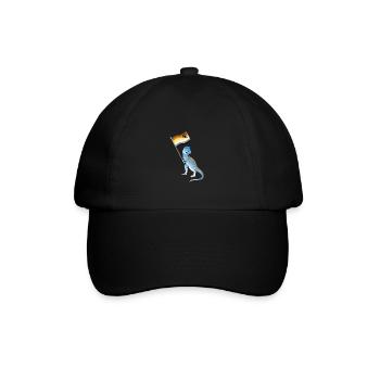 Homosexuell Bär Flagge Dinosaurier LGBTQIA Homosexueller Stolz - Baseballkappe - Schwarz/Schwarz - Vorne