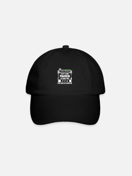 Greenkeeper machen keine Pausen - Baseballkappe - Schwarz/Schwarz