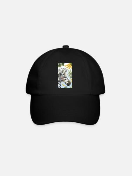 Zebra - Baseballkappe - Schwarz/Schwarz