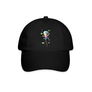 Baby Kletterin - Baseballkappe - Schwarz/Schwarz - Vorne