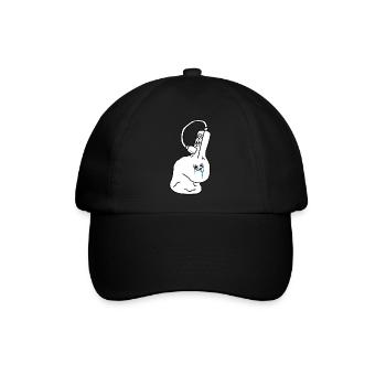 Internet Meme - Brainlet Steckdose - Baseballkappe - Schwarz/Schwarz - Vorne