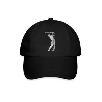 Golf Golfer Golfen - Baseballkappe - Schwarz/Schwarz - Vorne