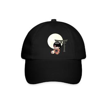 full moon - Baseballkappe - Schwarz/Schwarz - Vorne