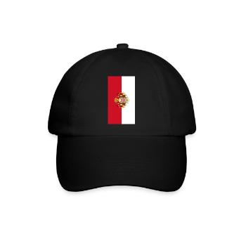 Telefongeschäft der Flagge von Monaco - Baseballkappe - Schwarz/Schwarz - Vorne
