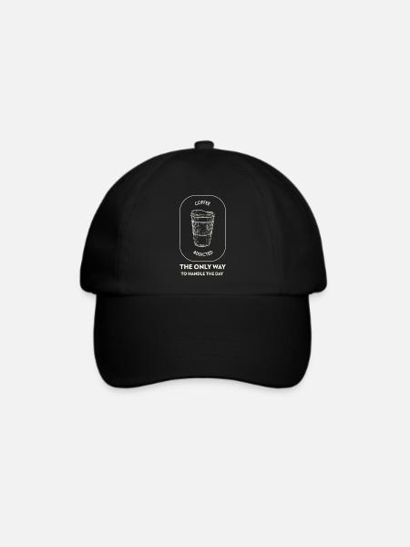 Coffee addicted - Baseballkappe - Schwarz/Schwarz