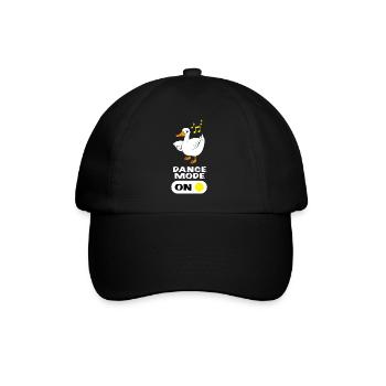 Ente tanzen Spruch Dance Mode On - Baseballkappe - Schwarz/Schwarz - Vorne