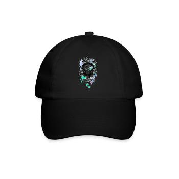 Kopfhörer - Baseballkappe - Schwarz/Schwarz - Vorne