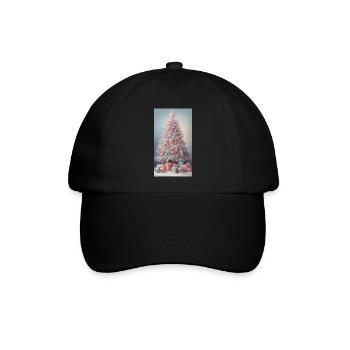 Weihnachtsbaum - Baseballkappe - Schwarz/Schwarz - Vorne