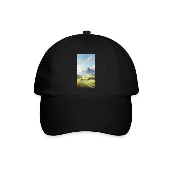 Panorama - Baseballkappe - Schwarz/Schwarz - Vorne