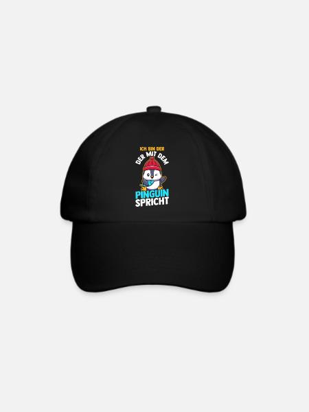 Pinguin - Baseballkappe - Schwarz/Schwarz