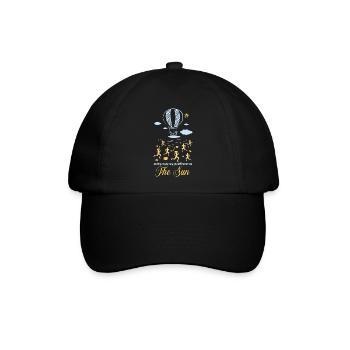 Spruch - Solange Du läufst, siehst die Sonne nicht - Baseballkappe - Schwarz/Schwarz - Vorne