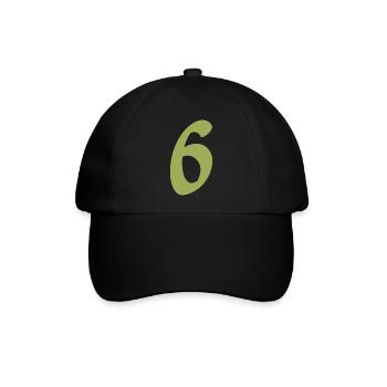 6 - Baseballkappe - Schwarz/Schwarz - Vorne