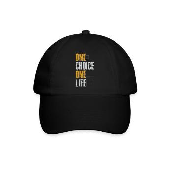 one choice one life - Baseballkappe - Schwarz/Schwarz - Vorne