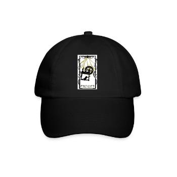 Rad des Schicksals - Baseballkappe - Schwarz/Schwarz - Vorne