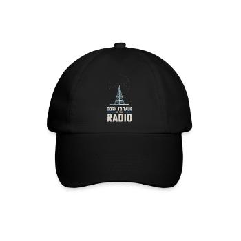  Born To Talk On The Radio Funk Moderator - Baseballkappe - Schwarz/Schwarz - Vorne