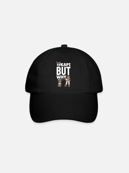 Okapi-liebhaber Okapi-tier Seltene Tierweltliebe - Baseballkappe - Schwarz/Schwarz