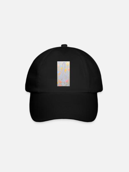 Abstraktes Kunstwerk mit Noten - Baseballkappe - Schwarz/Schwarz