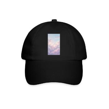 Background clouds Pink - Baseballkappe - Schwarz/Schwarz - Vorne