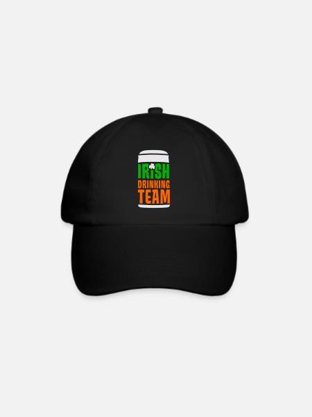 irish drinking team - Baseballkappe - Schwarz/Schwarz