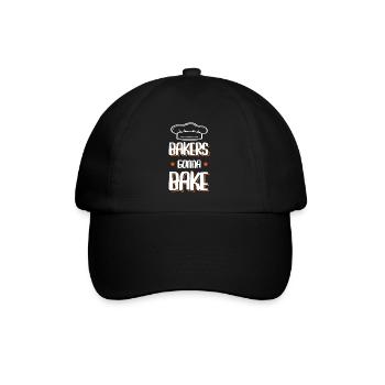 backen bäcker - Baseballkappe - Schwarz/Schwarz - Vorne