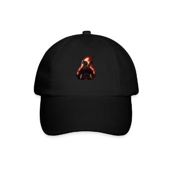 Feuerwehrmann unter Feuer - Baseballkappe - Schwarz/Schwarz - Vorne