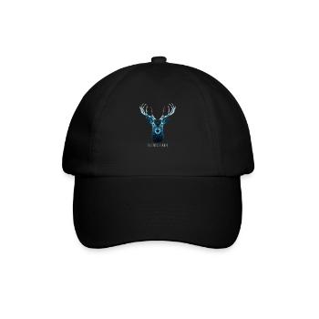 Hirsch Bergbua Hirsch Geschenk Dorffest Wandern - Baseballkappe - Schwarz/Schwarz - Vorne