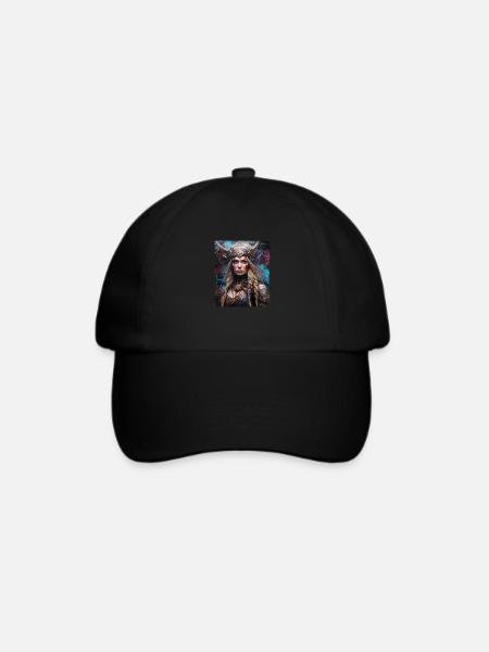 Wikinger Schildmaid Design Valhalla - Baseballkappe - Schwarz/Schwarz