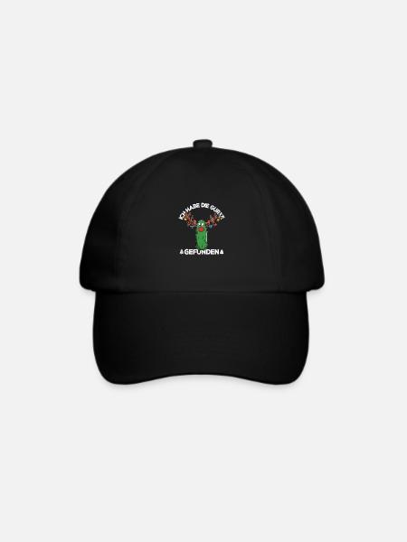 Ich habe die Gurke Gefunden Weihnachtsgurke - Baseballkappe - Schwarz/Schwarz