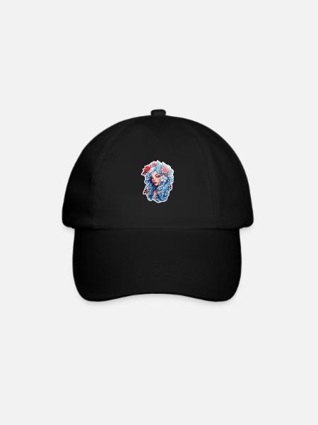 Wintermädchen - Baseballkappe - Schwarz/Schwarz