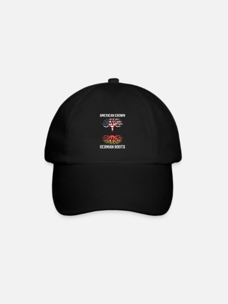 Amerikanisch Deutsch - Baseballkappe - Schwarz/Schwarz