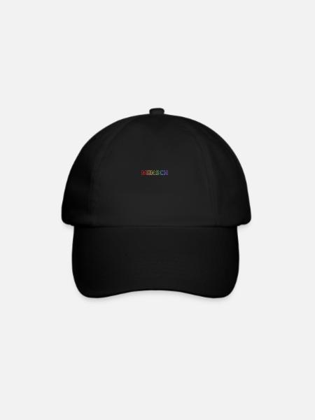 Mensch Regenbogen - Baseballkappe - Schwarz/Schwarz