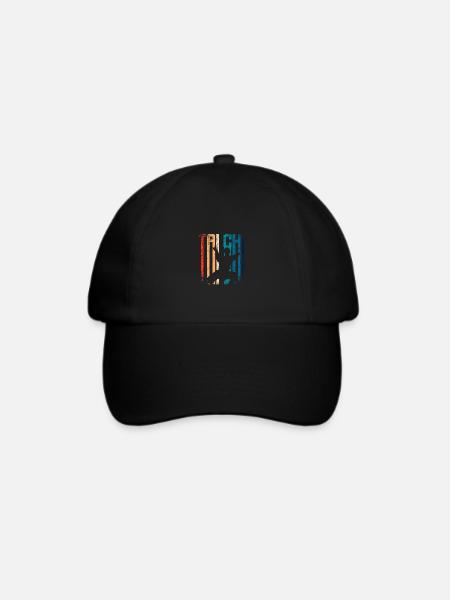 Retro Vintage Tai chi - Baseballkappe - Schwarz/Schwarz