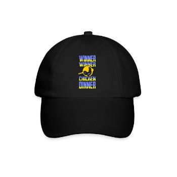 Winer Winer Chicken Dinner T-Shirt - Baseballkappe - Schwarz/Schwarz - Vorne