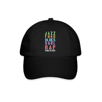Whatever the music... - Baseballkappe - Schwarz/Schwarz - Vorne