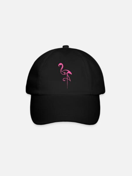 Flamingo - Baseballkappe - Schwarz/Schwarz