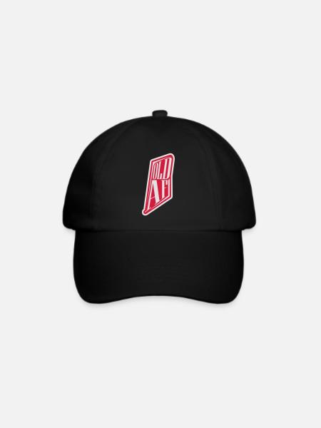 old AF Text Logo - Baseballkappe - Schwarz/Schwarz
