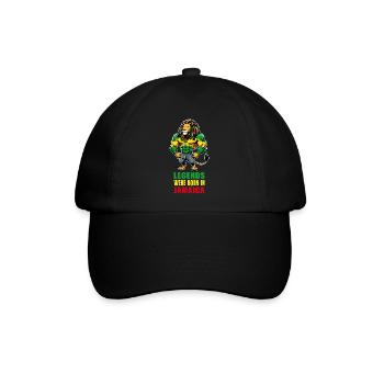 Jamaika Löwen Reggae Musik - Baseballkappe - Schwarz/Schwarz - Vorne