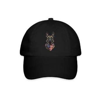 Belgischer Malinois - Baseballkappe - Schwarz/Schwarz - Vorne