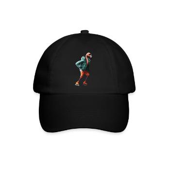 Flamingo - Baseballkappe - Schwarz/Schwarz - Vorne