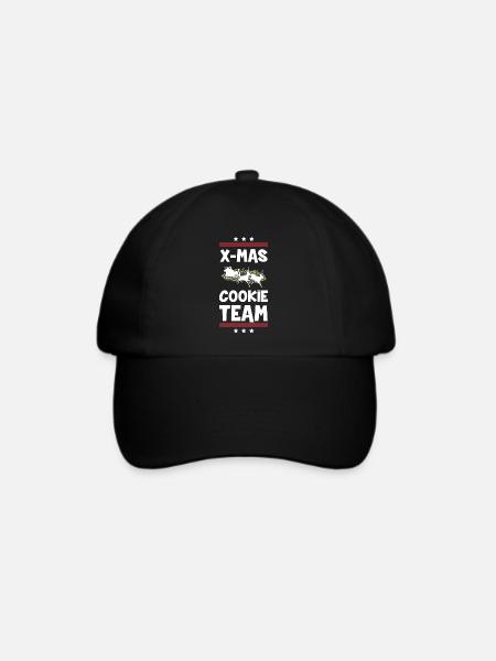 X-Mas Kekse Team - Baseballkappe - Schwarz/Schwarz