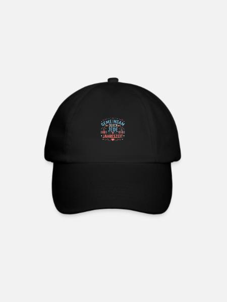 Gemeinsam durch Jahreszeiten: Schwesterherz - Baseballkappe - Schwarz/Schwarz