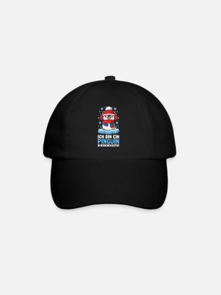 Pinguine Ich Bin Ein Pinguin - Baseballkappe - Schwarz/Schwarz